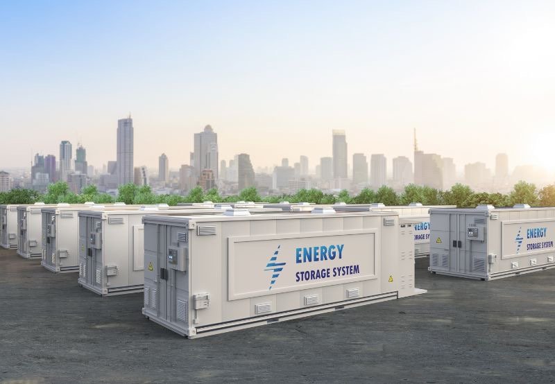 Battery energy storage system containers in a utility-scale deployment