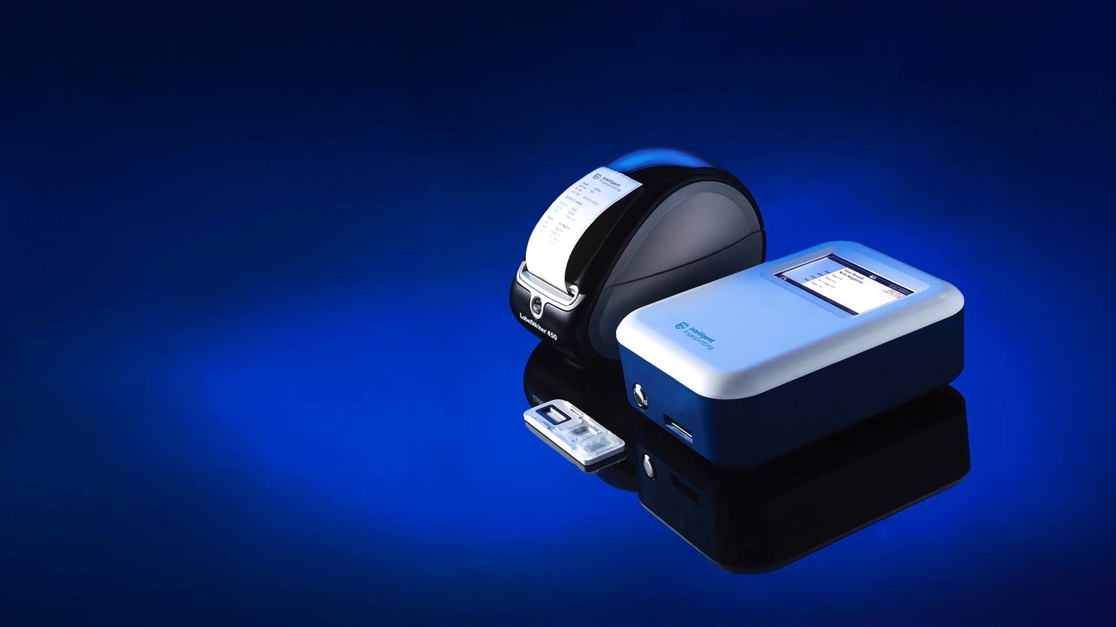 Intelligent Bio Solutions fingerprint drug-screening reader and cartridge
